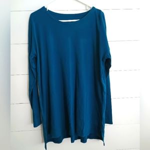 J. Jill J. Jill J.Jill J.Jill Simply Supima  tunic teal Large long sleeve